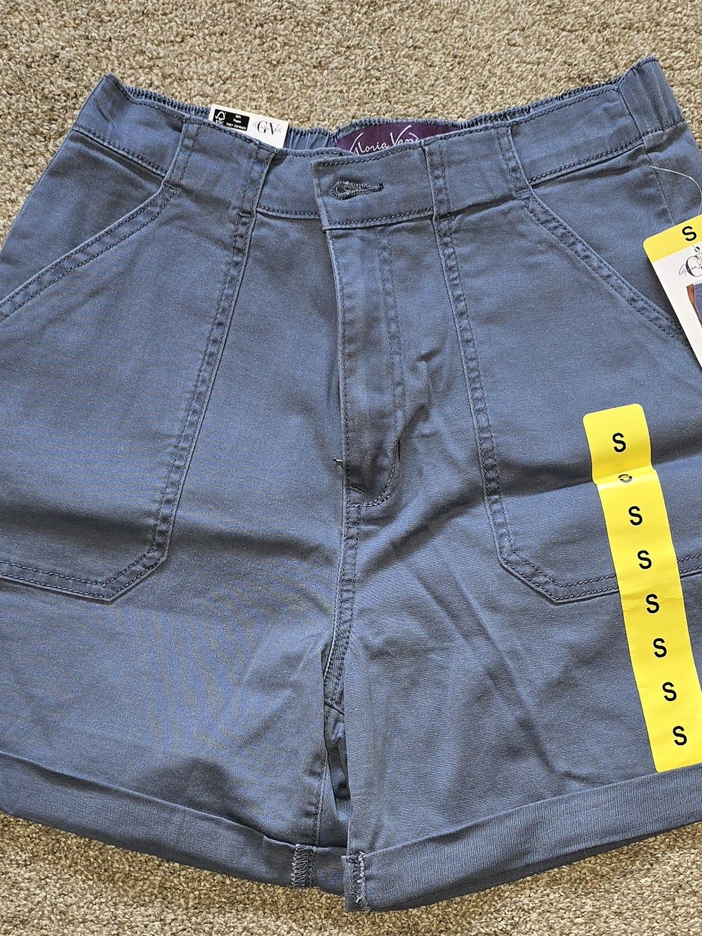Gloria Vanderbilt High-Waist Blue Women's Shorts